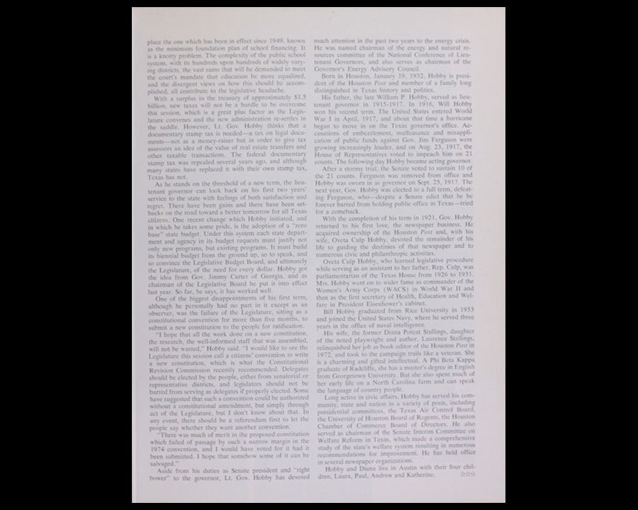 Inaugural documents